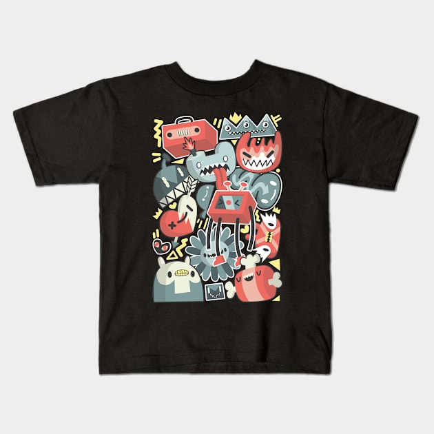 Doodle Craze BR CREW Kids T-Shirt by chachazart